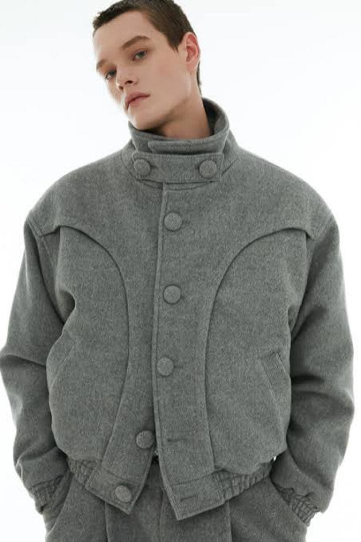 【ESC STUDIO】 wool high neck jacket