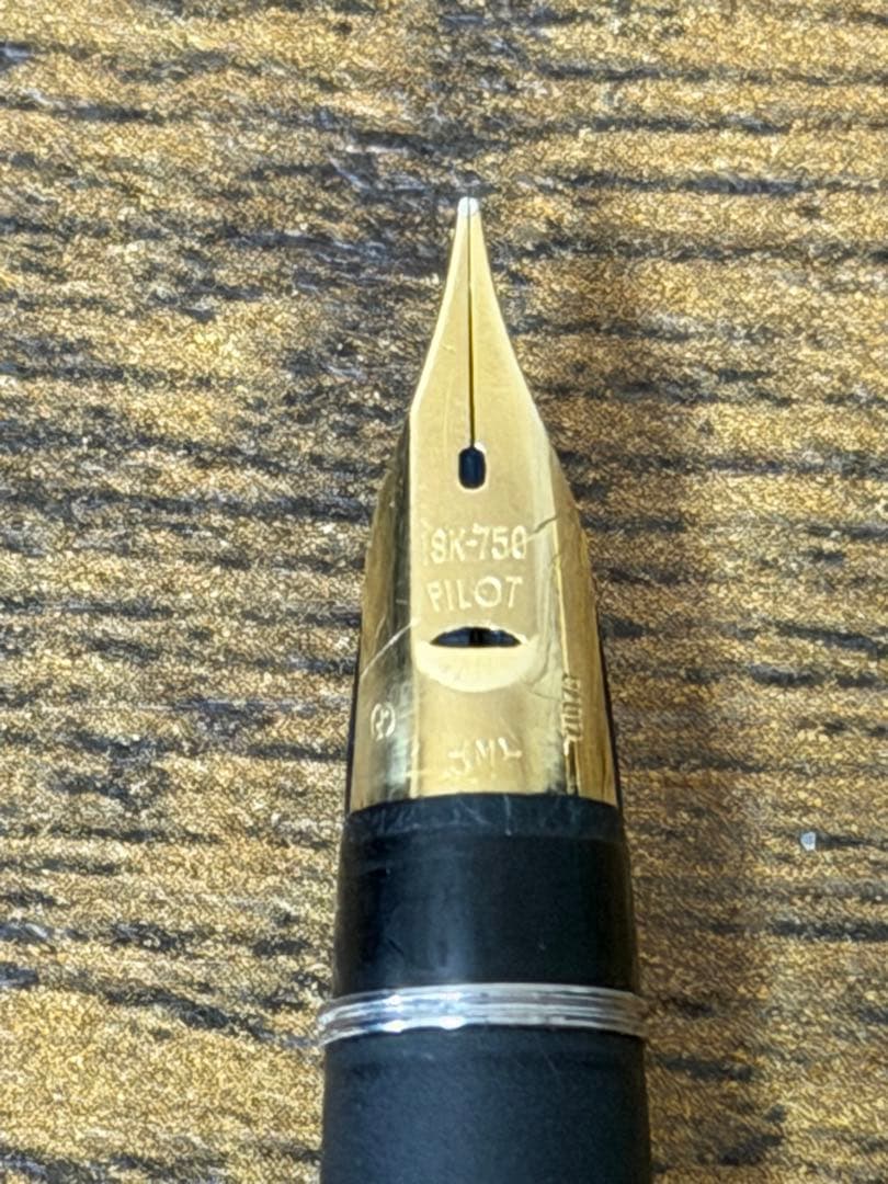 筆記確認＆洗浄済　1973年製　22KAGM 18金　パイロット　万年筆　中字