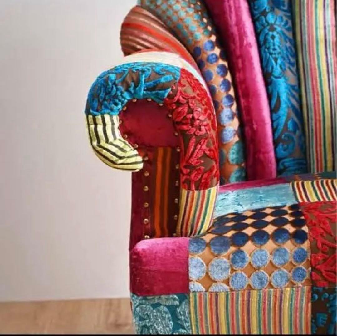 一人掛けソファー 肘付き1P 椅子北欧 アンティーク調ON＆ON DLD801M