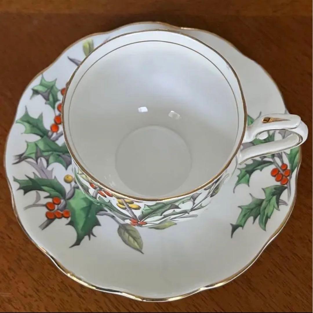 【英国ビンテージ】ロイヤルアルバート★HOLLY★ハンドペイントC/S