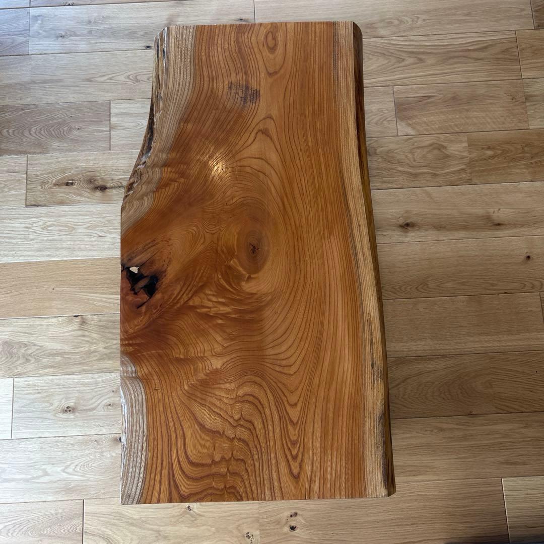 一枚板　和風天然木 総欅造 ローテーブル 座卓 昭和後期　古民家家具