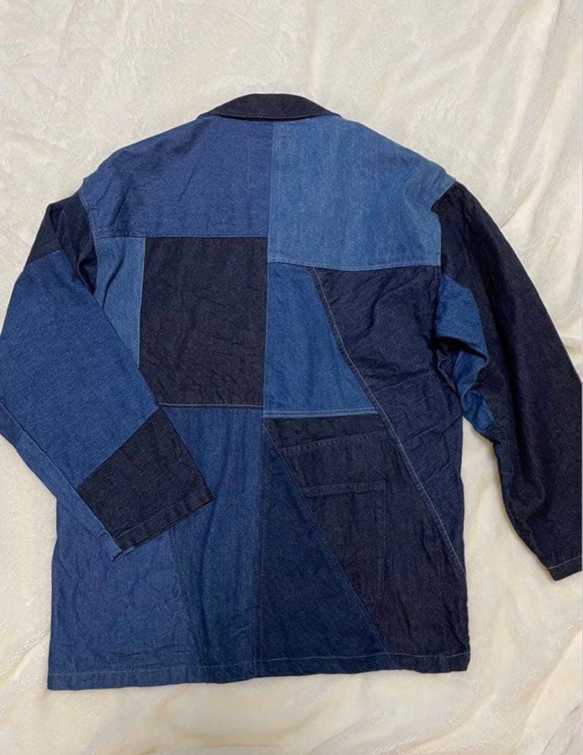 試着のみ【rebear by Johnbull】パッチワークデニムカバーオール