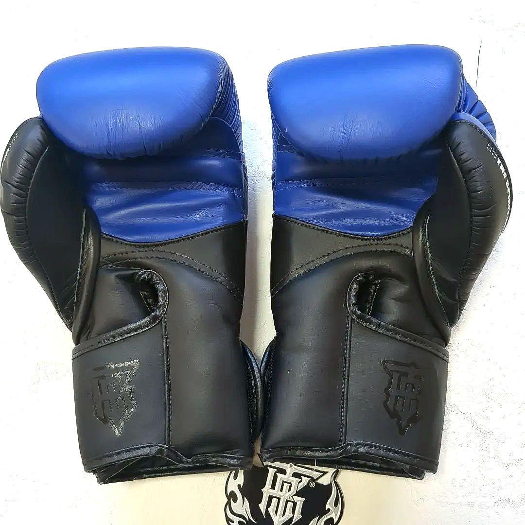 TOPKINGトップキング 本皮ボクシンググローブ 8oz 青/黒