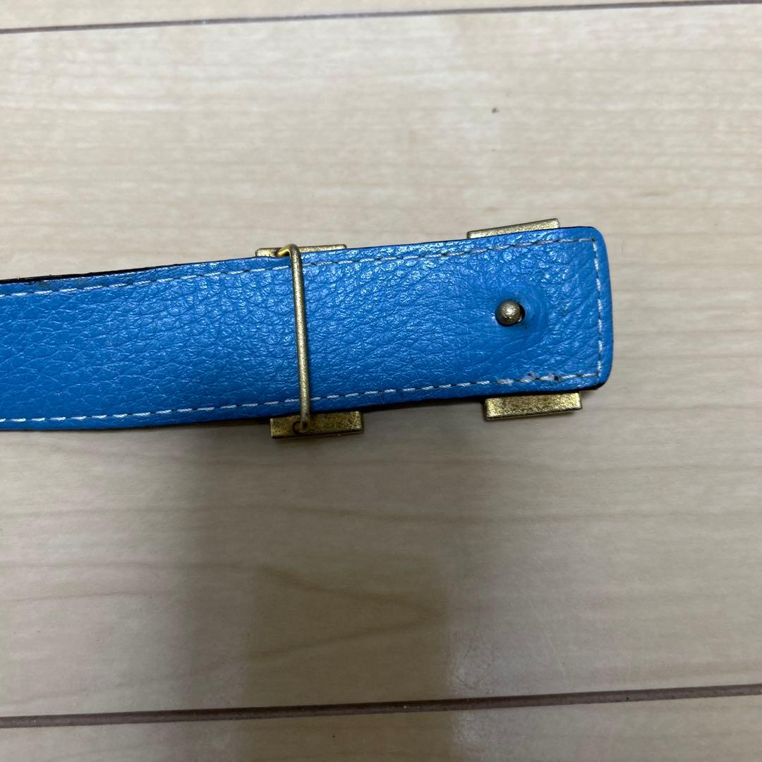エルメス　H型ゴールドバックル レザーベルト