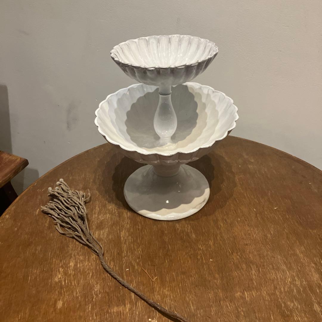 Astier de Villatte ペギー・コンポート・ダブル　ケーキスタンド