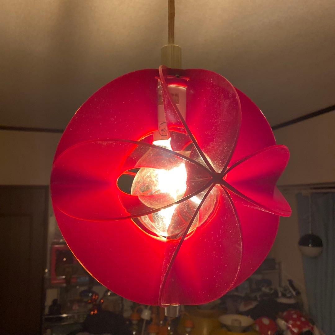 レトロポップ　70年代　照明　昭和　スペースエイジ　状態良　ペンダントライト