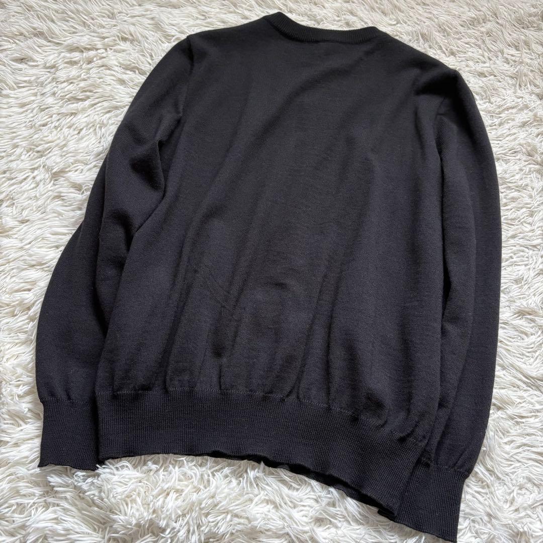 極美品　サルヴァトーレフェラガモ アンサンブル ニット 　シルク　ウール　黒