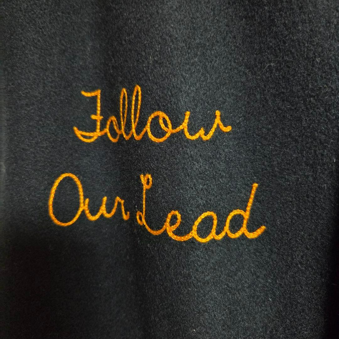 【美品】calee 牛革 ウールスタジャン 黒 ウールジャケット ジャンパー