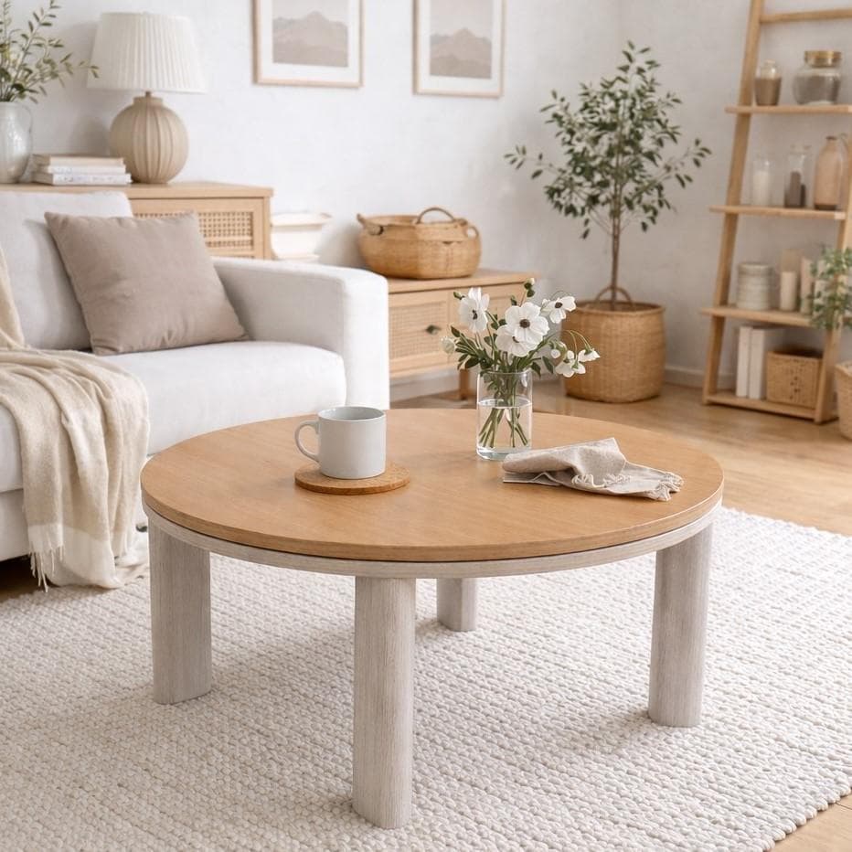 ◆訳あり◆幅68cm【新品】こたつ　リバーシブル　折りたたみ　円形　コンパクト