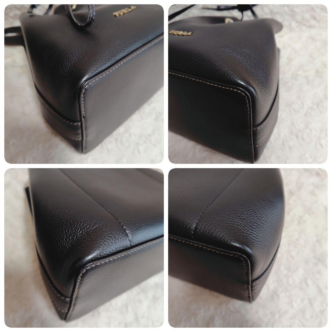 フルラ　コスタンザ　バッグ　ショルダー　ハンド　2way　巾着　黒　ブラック