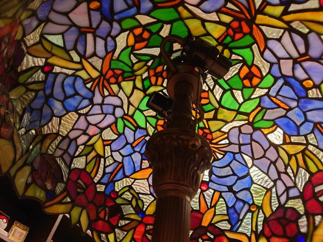 フロアライト 薔薇 アンティーク スタイル ステンドグラス 藤