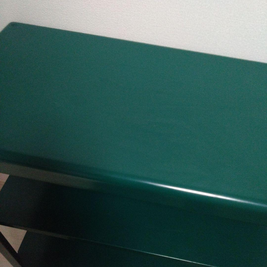 廃盤I　人気カラー　IKEA　コールビョーン　緑色の3段スチールラック