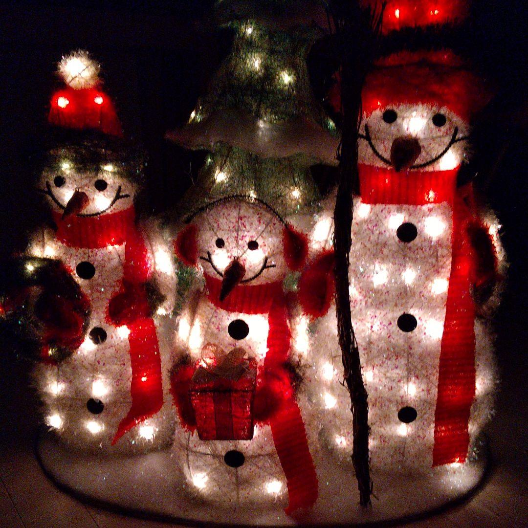 スノーマンファミリーLEDライト