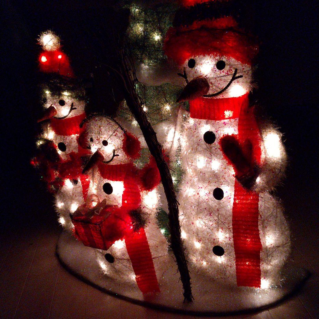 スノーマンファミリーLEDライト