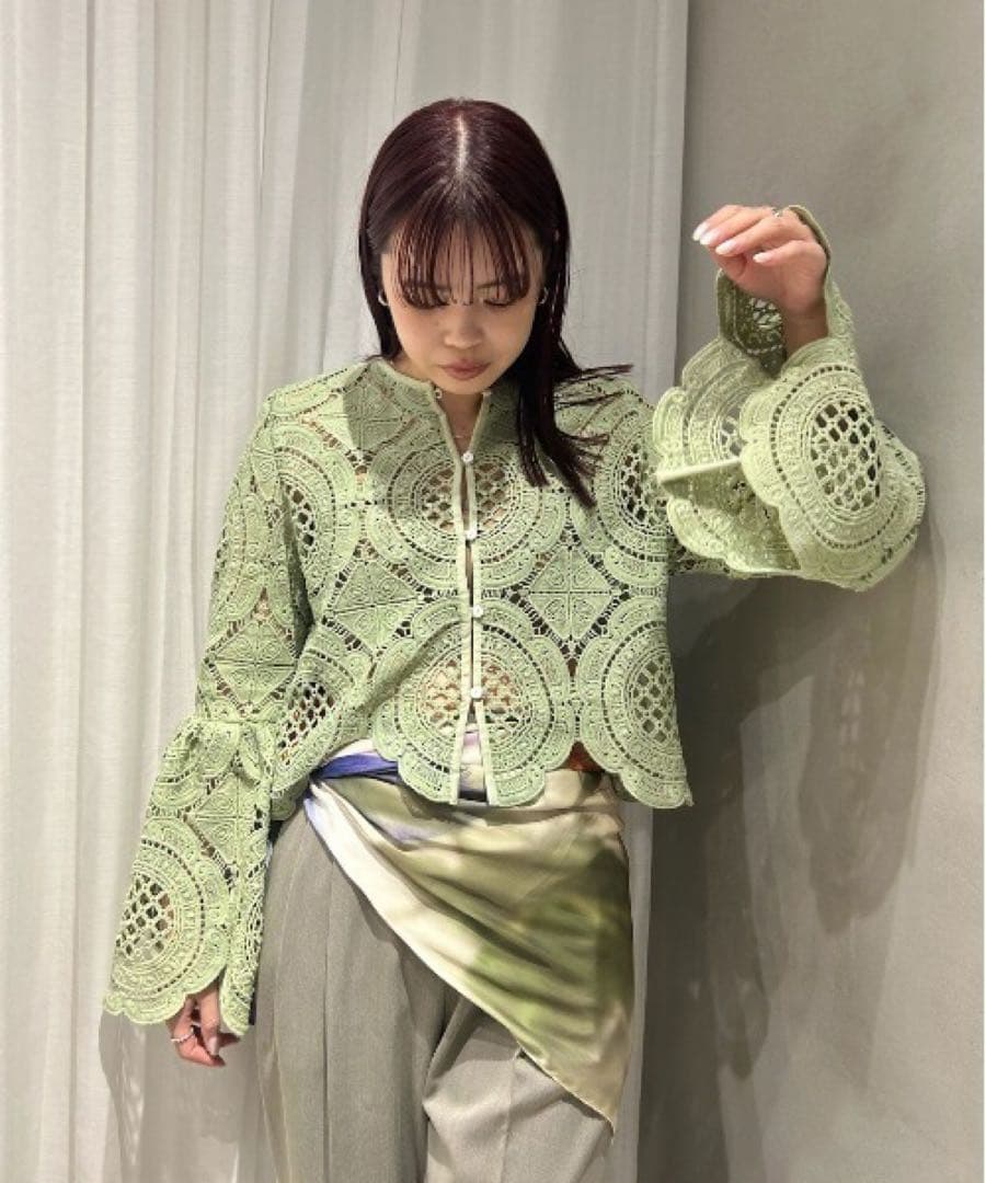 トップス Medi Indian 2way Big Lace Tops