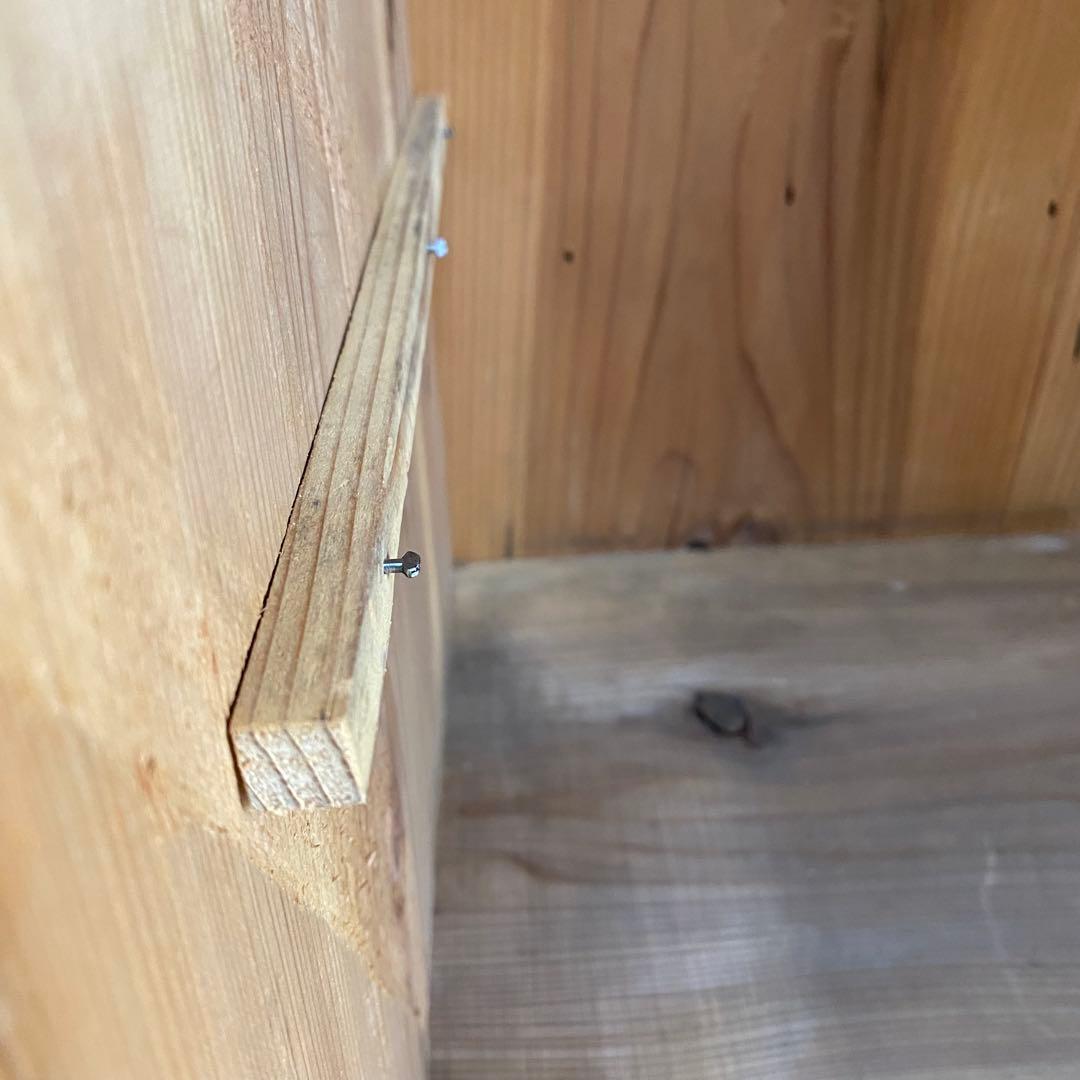 アンティーク 仕切り棚 チェスト 食器棚 書類棚 無垢材 無塗装 z939