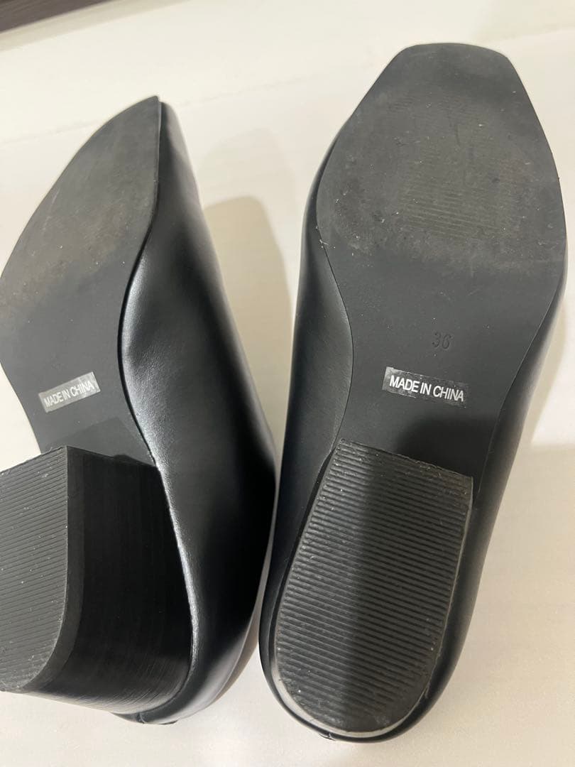 靴 todayful Squaretoe Leather Sabot 36