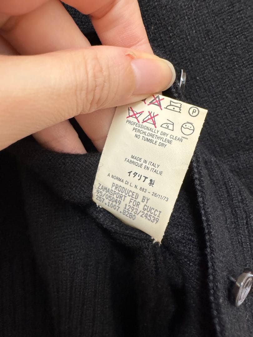 ヴィンテージ　グッチ　アンサンブル　トップス　カシミア　ブラック