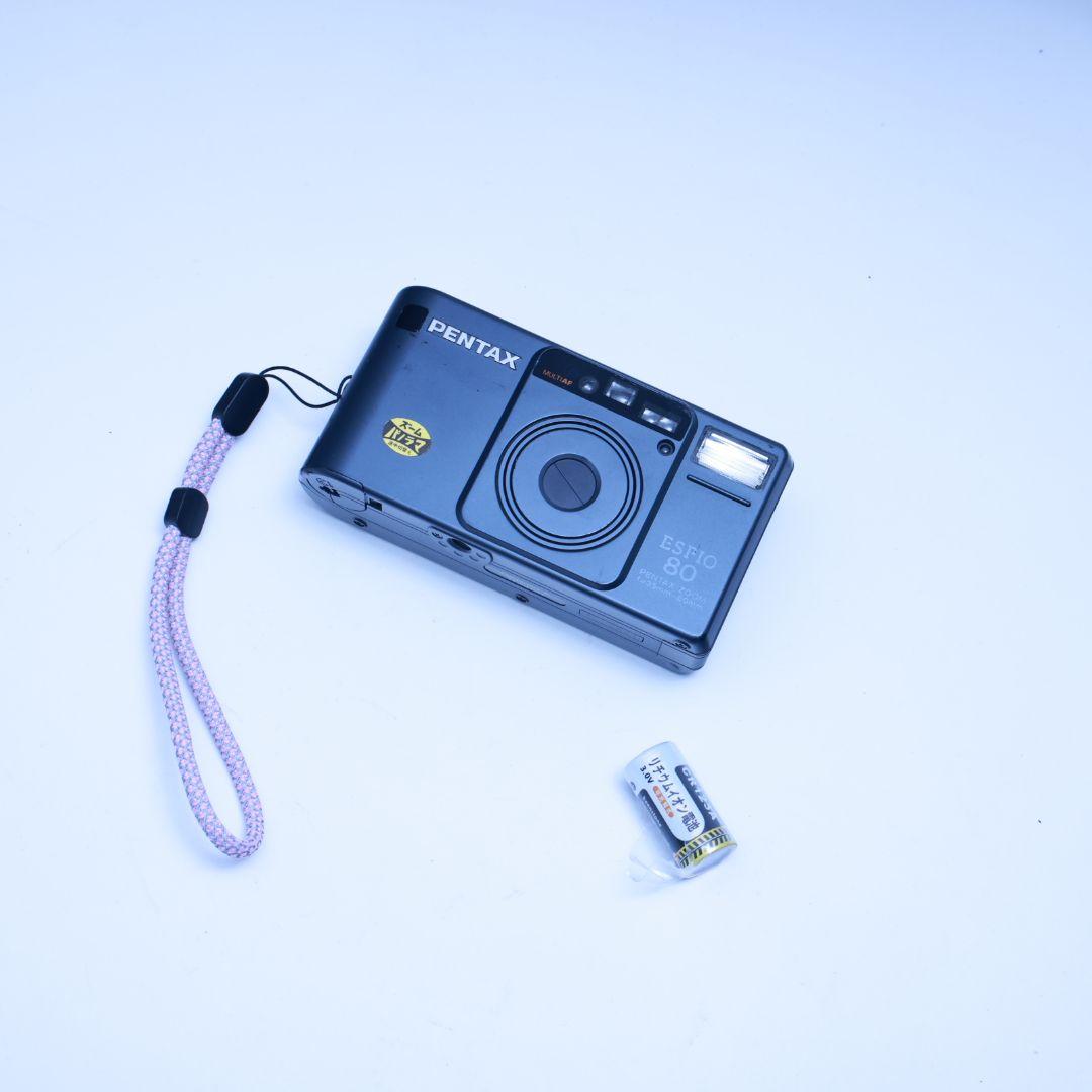 フィルムカメラ PENTAX ESPIO80 電池付き　黒