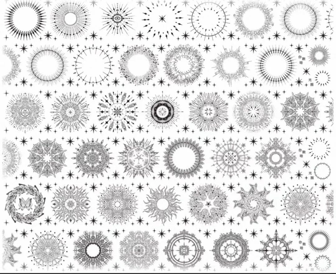 镭射银 镭射金 光圈 ダイカット加工 2巻セット 8cm×3m　海外マステ　装飾