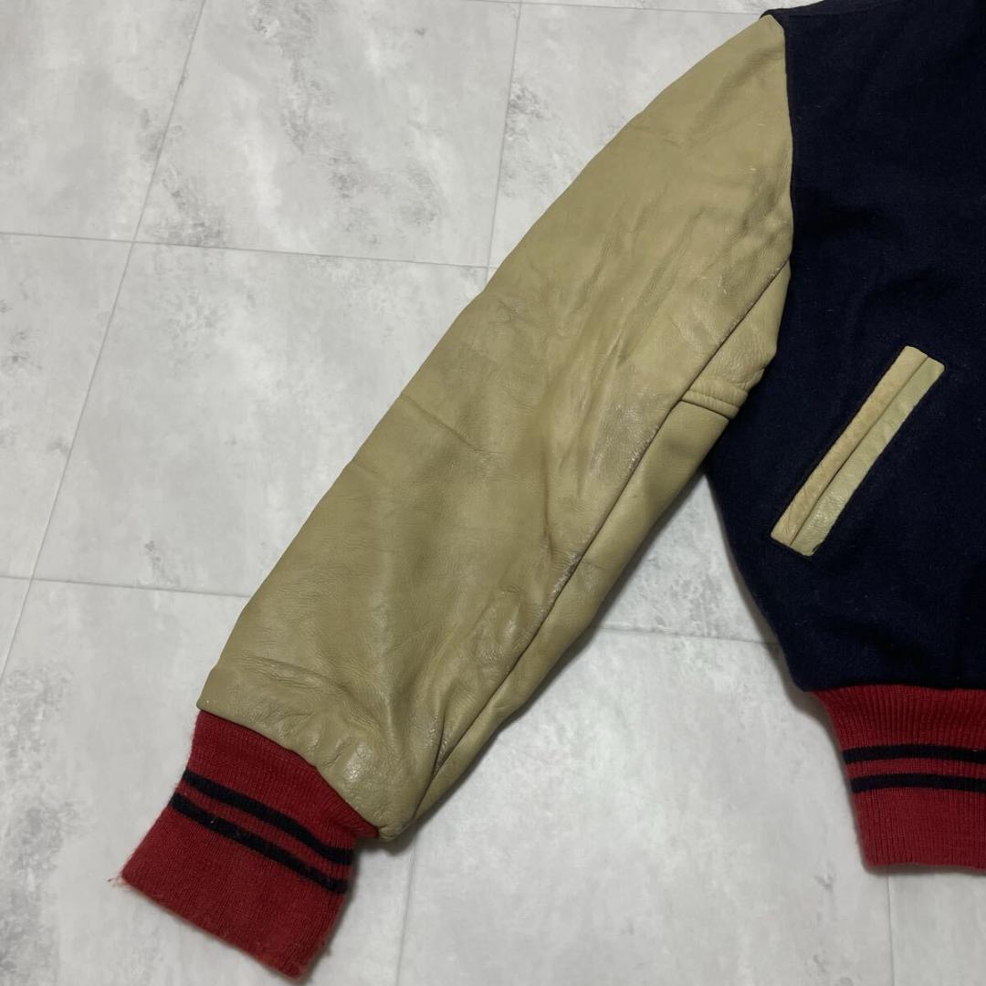 70s GOLDEN THREAD BRILL BROS 袖革 スタジャン