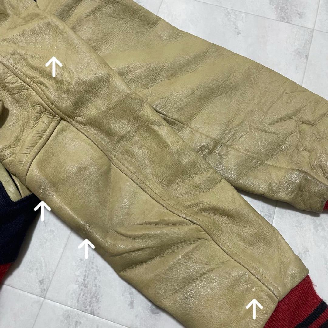 70s GOLDEN THREAD BRILL BROS 袖革 スタジャン