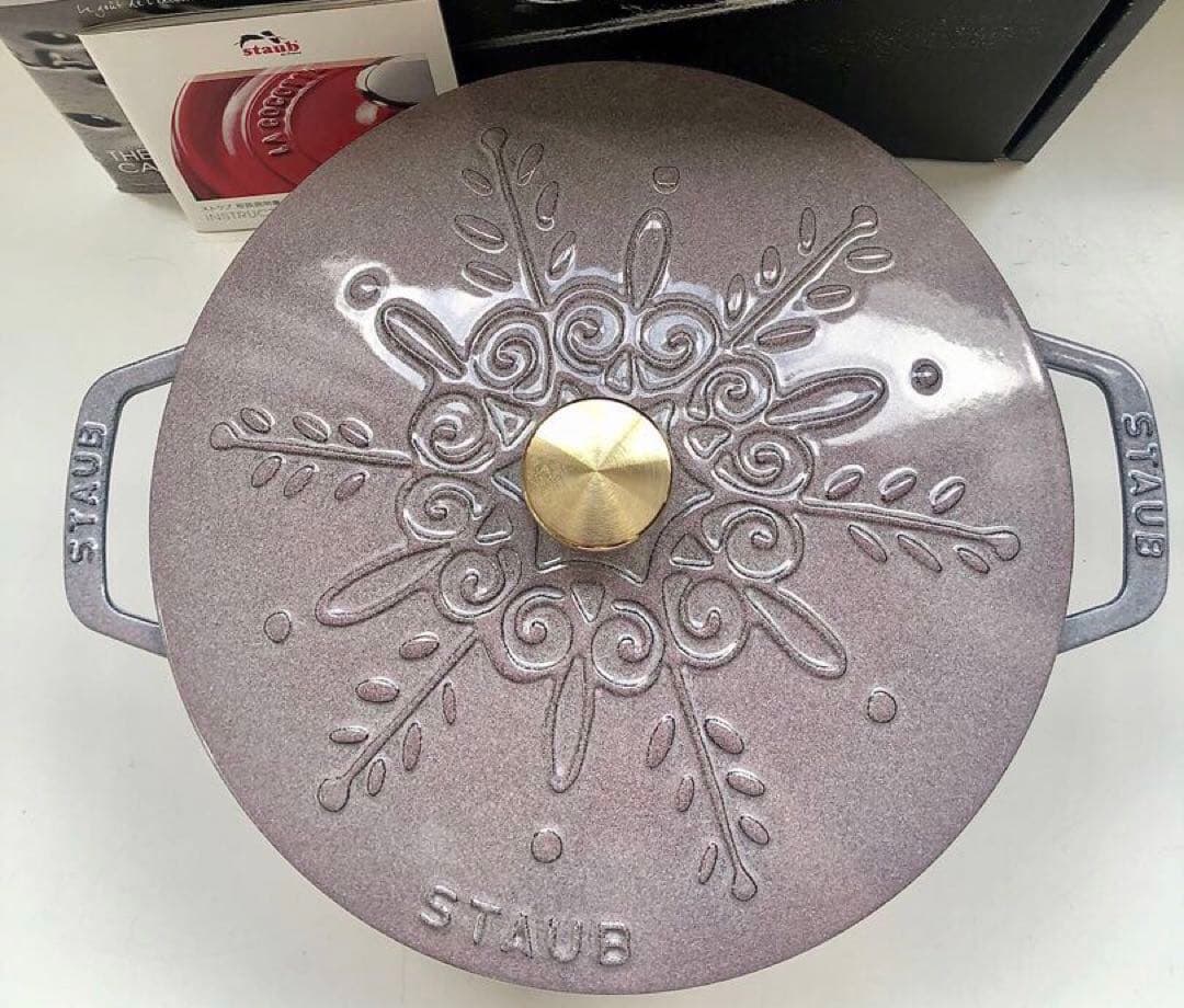 タイムセール【新品】ストウブ スノーフレーク シフォンローズ 24cm