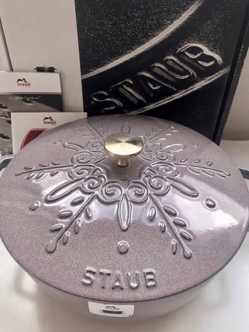 タイムセール【新品】ストウブ スノーフレーク シフォンローズ 24cm