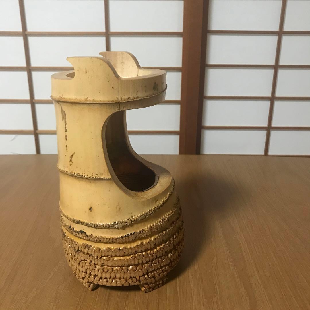 竹　花入れ　亀