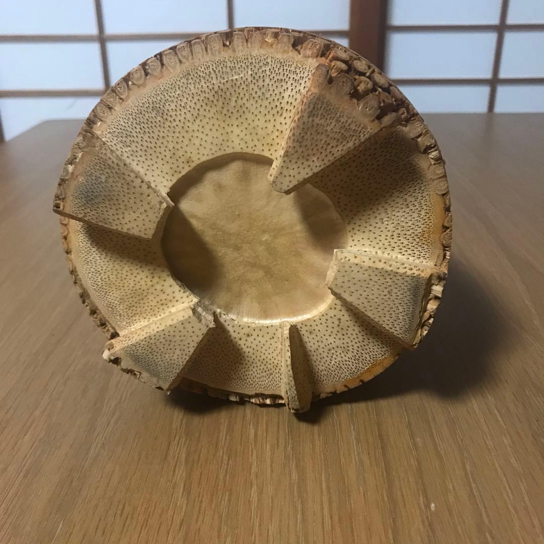 竹　花入れ　亀