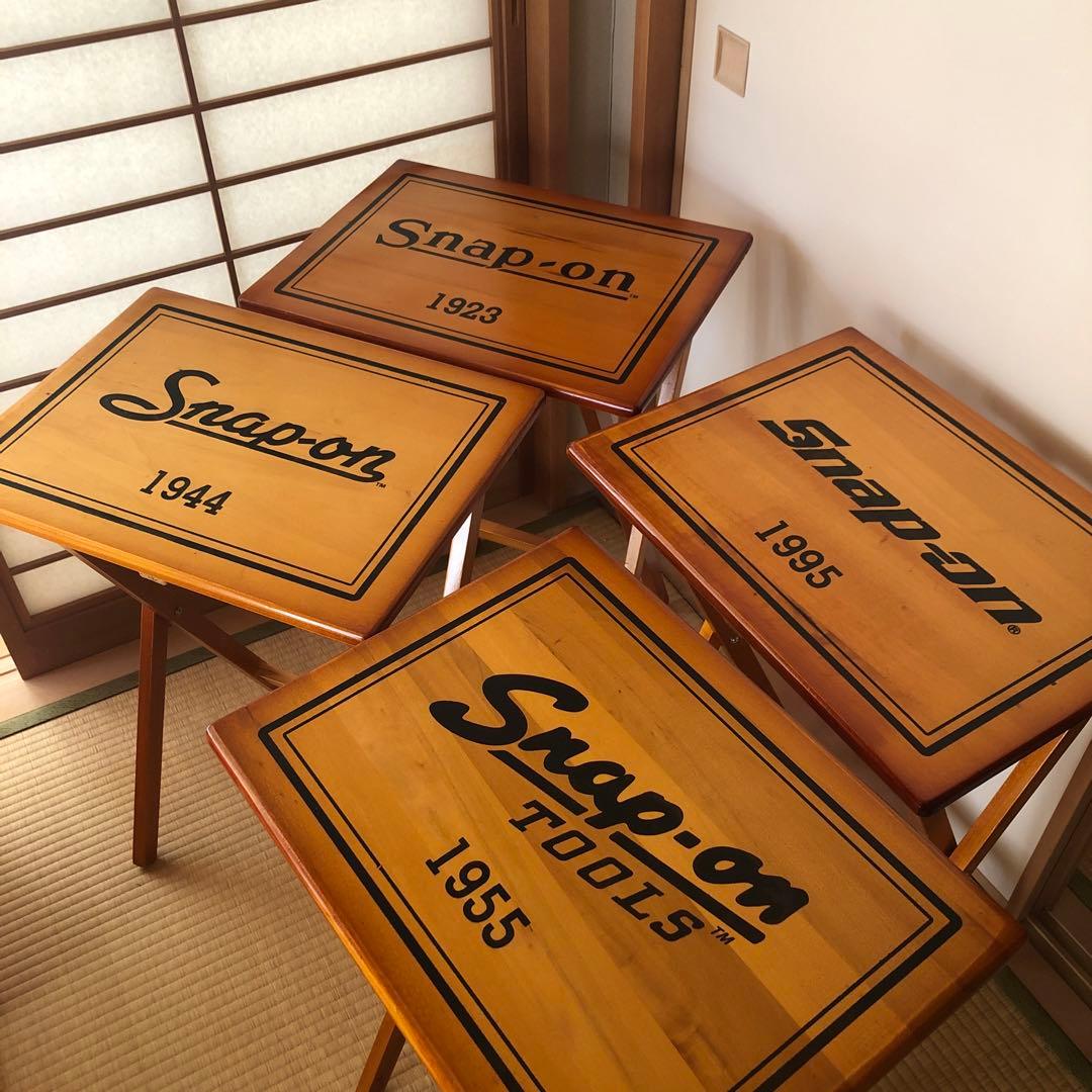 スナップオン　ウッドデスク　折りたたみセット　スクールデスク　レア