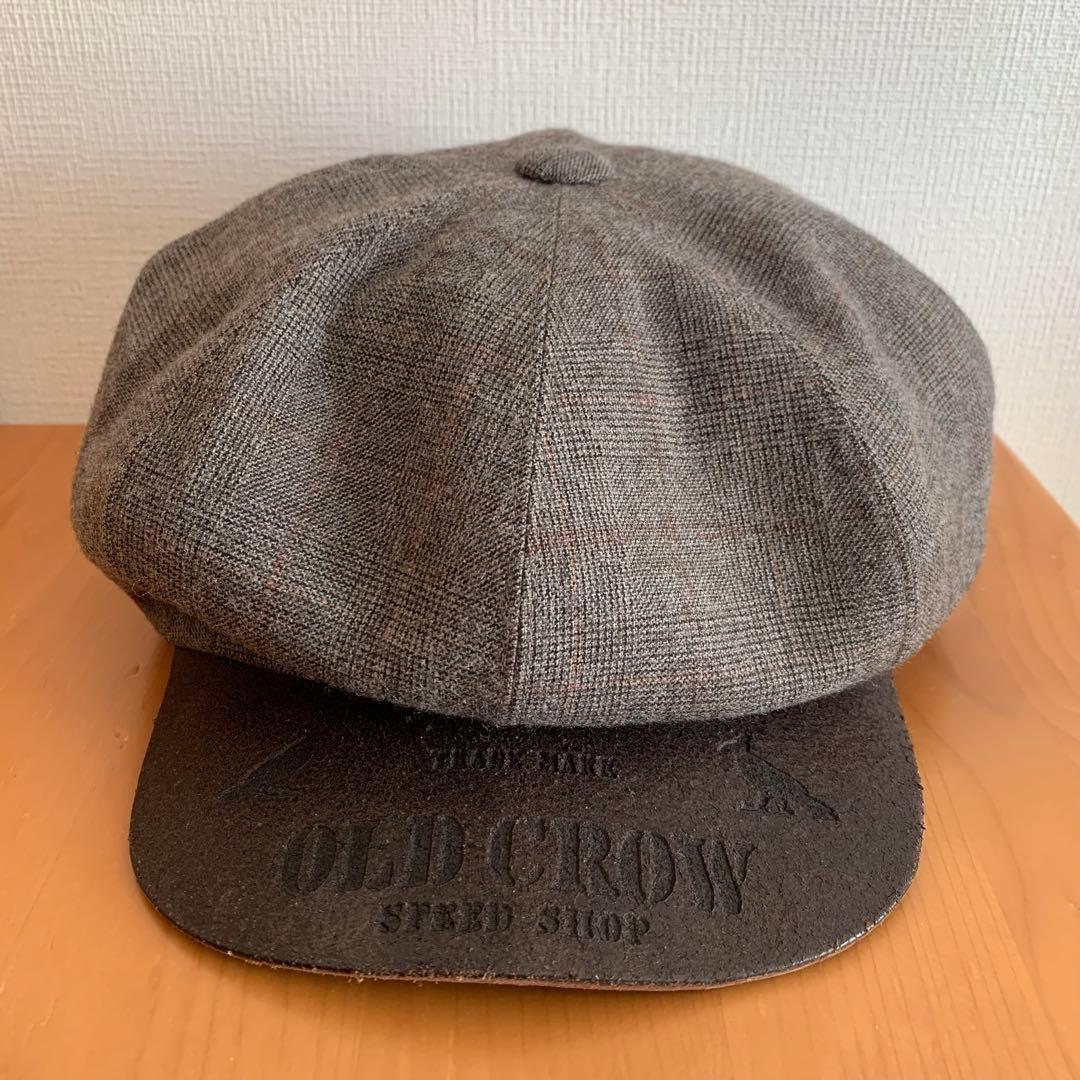 OLD CROW オールドクロウ キャスケット レザーバイザー ブラウン L