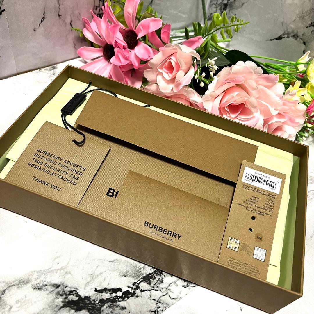 【極美品】バーバリー 長財布 チェック柄 キャベンディッシュ ブラック レザー