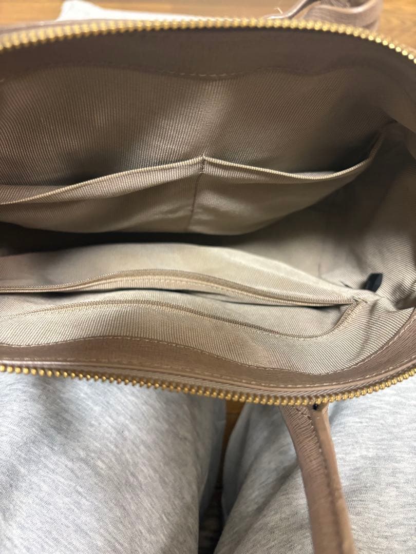 FURLA ブラウン レザー ハンドバッグ極美品