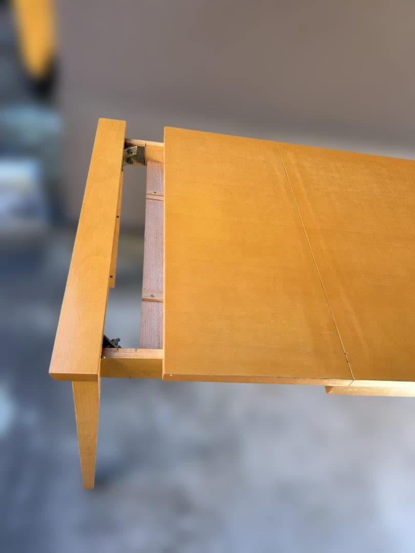 ひよはな 木製伸縮式ダイニングテーブル、チェア４脚セット