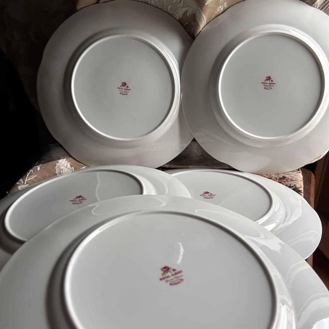 英国製  Rosalie 可憐な花びら ディナー皿5枚