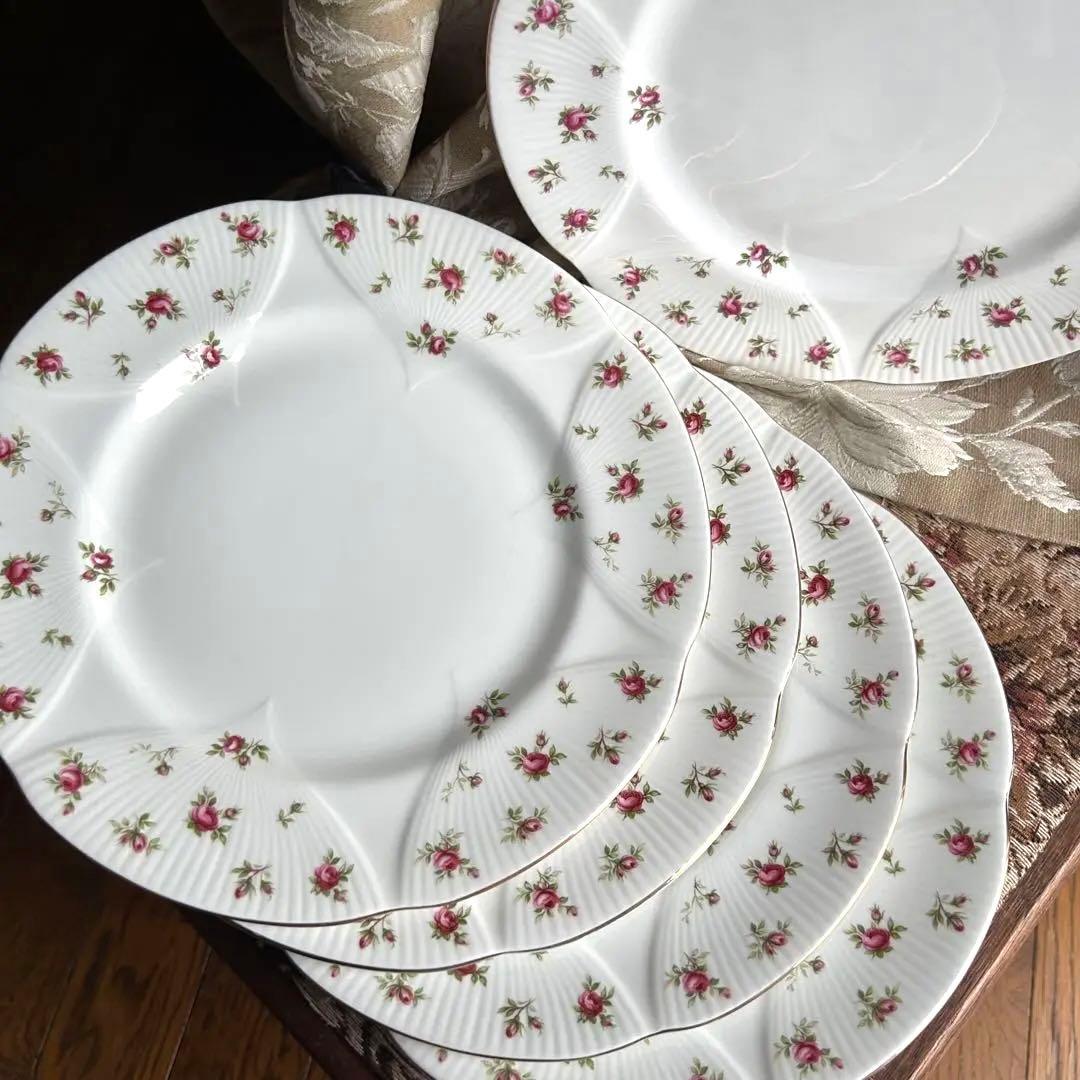 英国製  Rosalie 可憐な花びら ディナー皿5枚