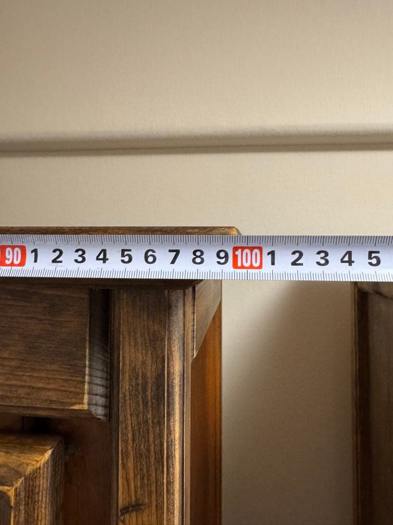 ☆アンティーク木製ブラウンキャビネット ガラス扉付き