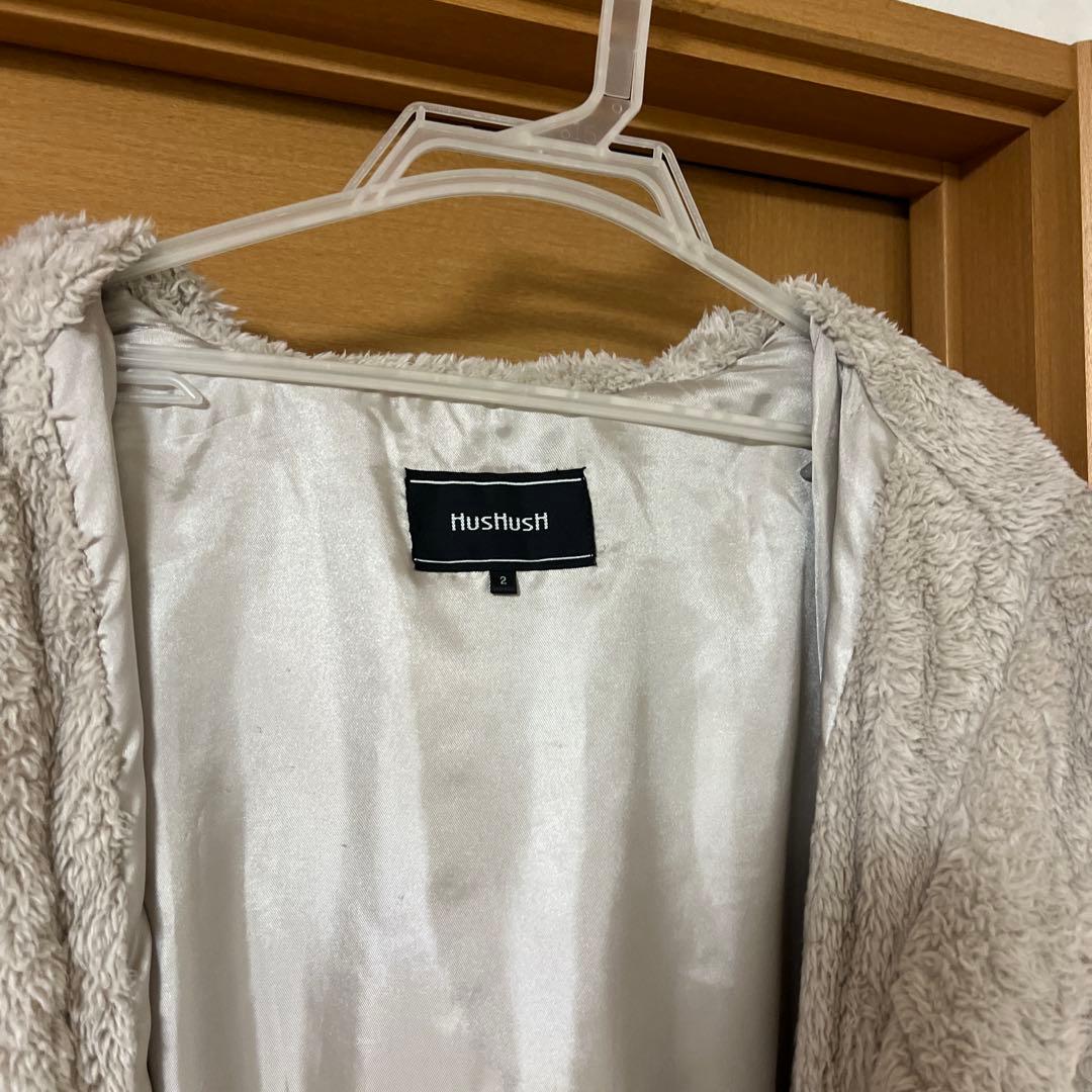 専用　Hushush グレー ファーコート