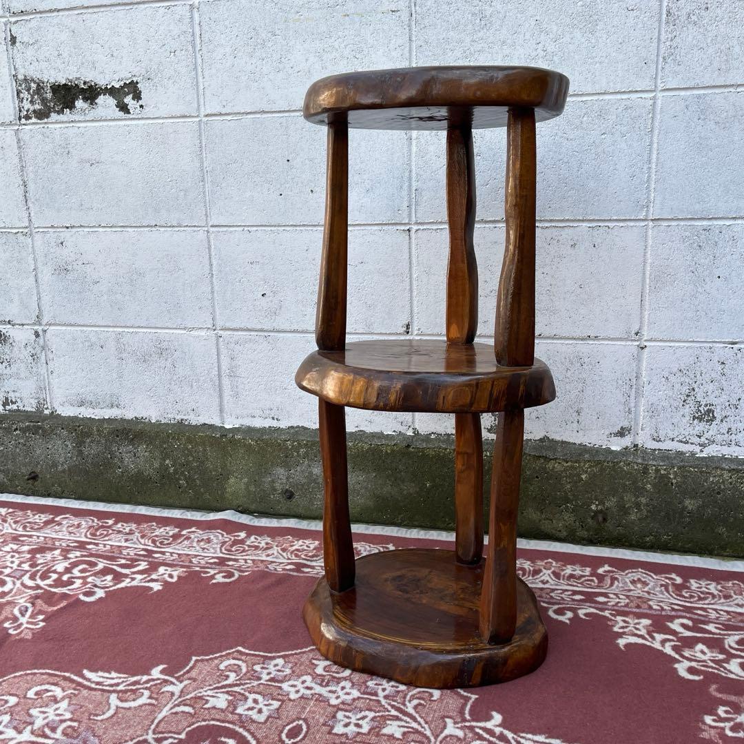 古家具ビンテージ品◾️木製家具 飾り台 ディスプレイ台 花台 木製無垢材
