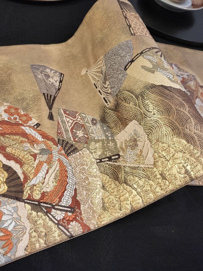 Tyako　A802高級‼️ひな祭り‼️袋帯テーブルランナー2m16cm