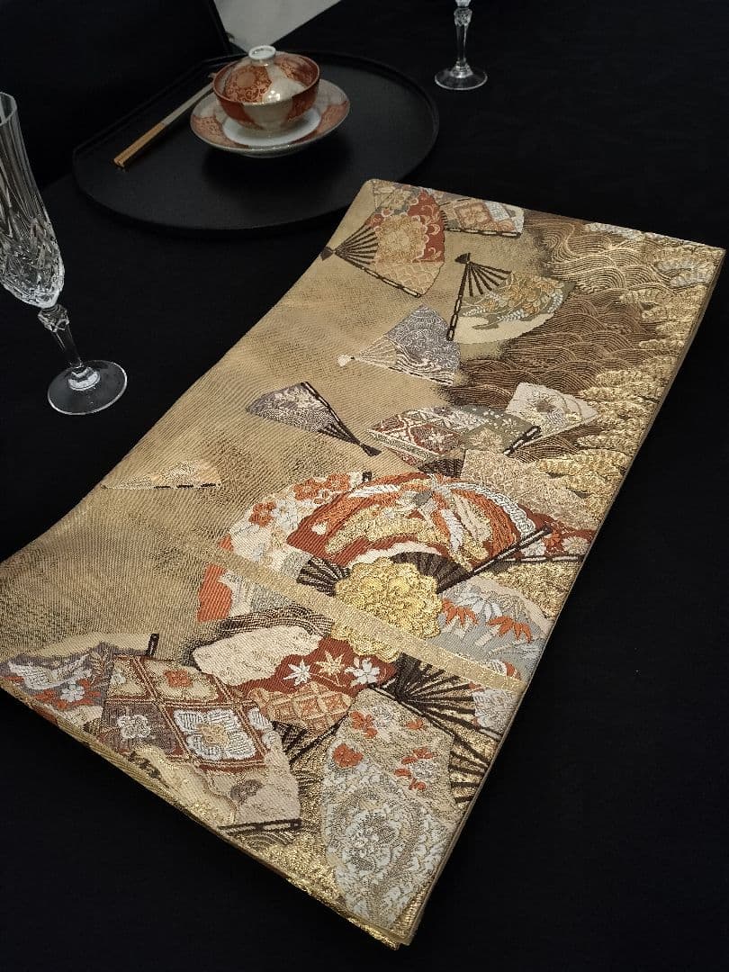 Tyako　A802高級‼️ひな祭り‼️袋帯テーブルランナー2m16cm