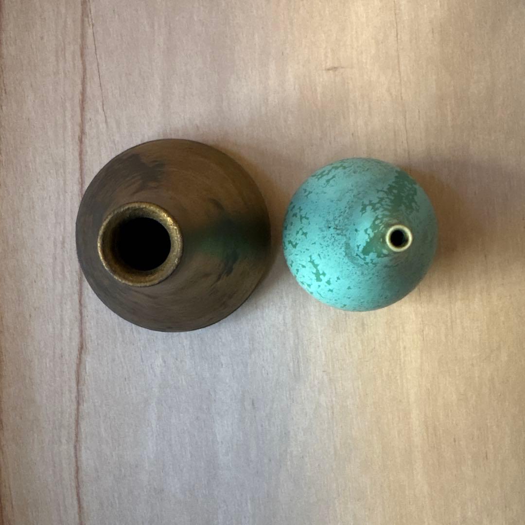 作家 花器 花瓶 オブジェ インテリア ／2点セット