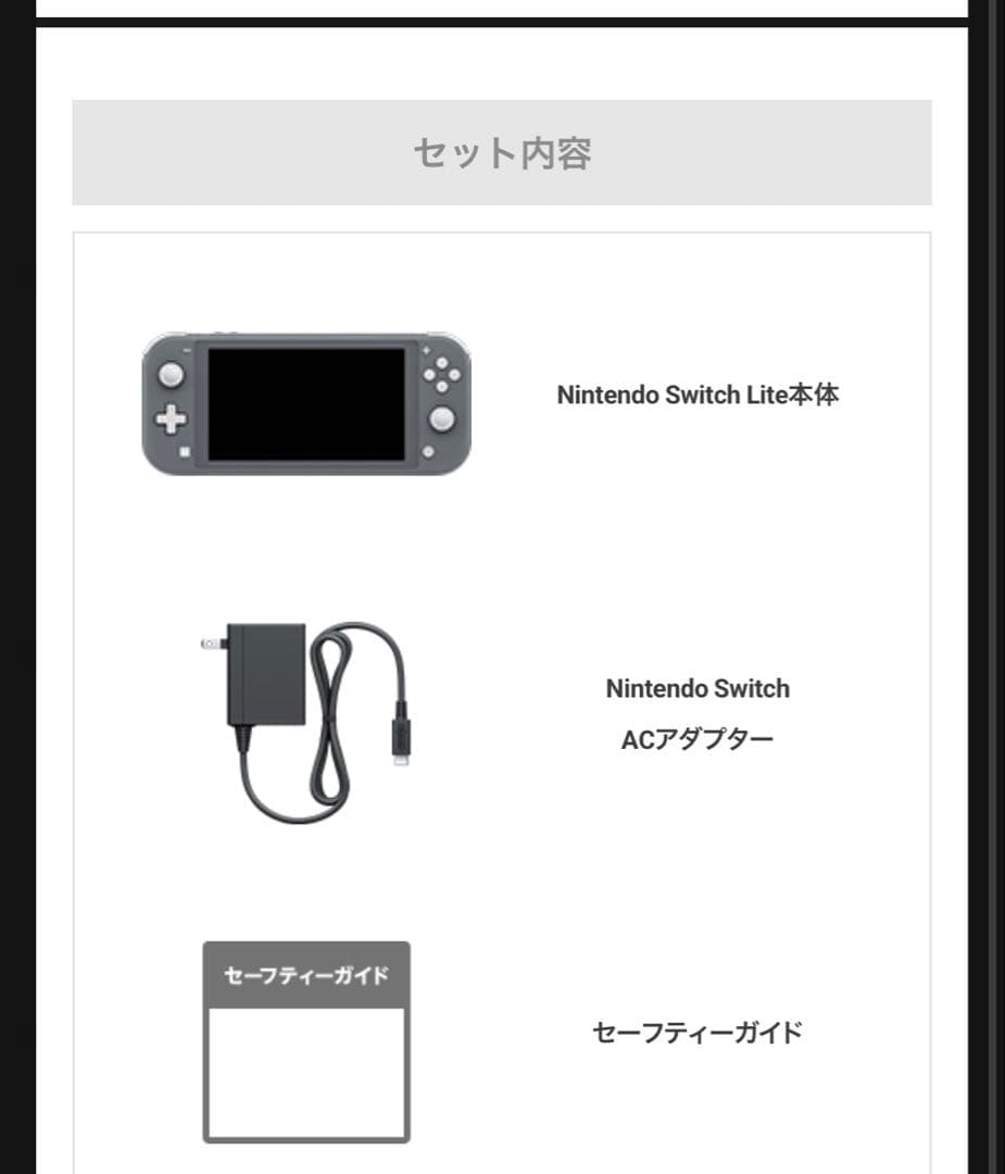 Nintendo Switch Lite グレー 本体　新品