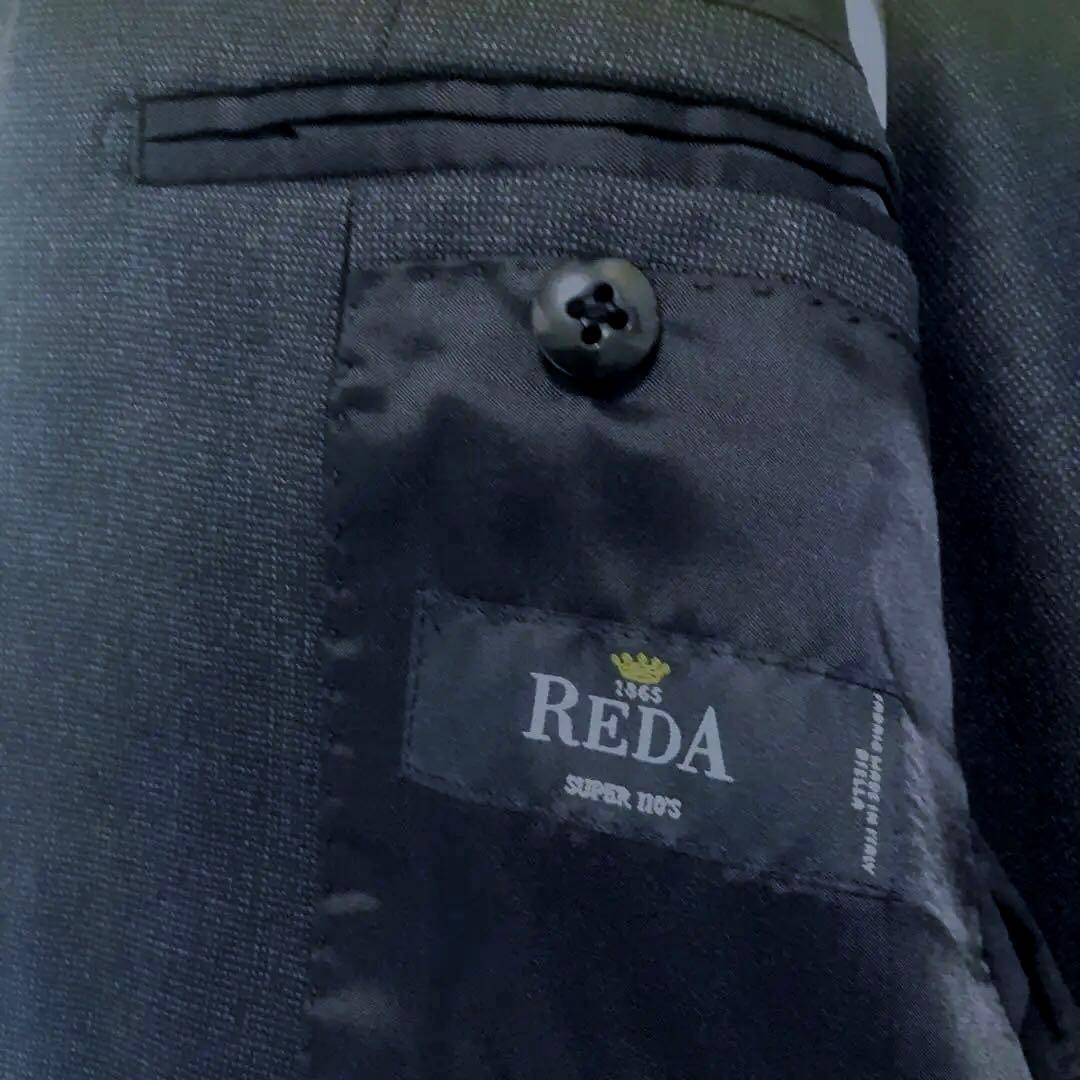 21日迄特価メンズ高級イタリア製REDA ダークブルー スリーピーススーツ　L
