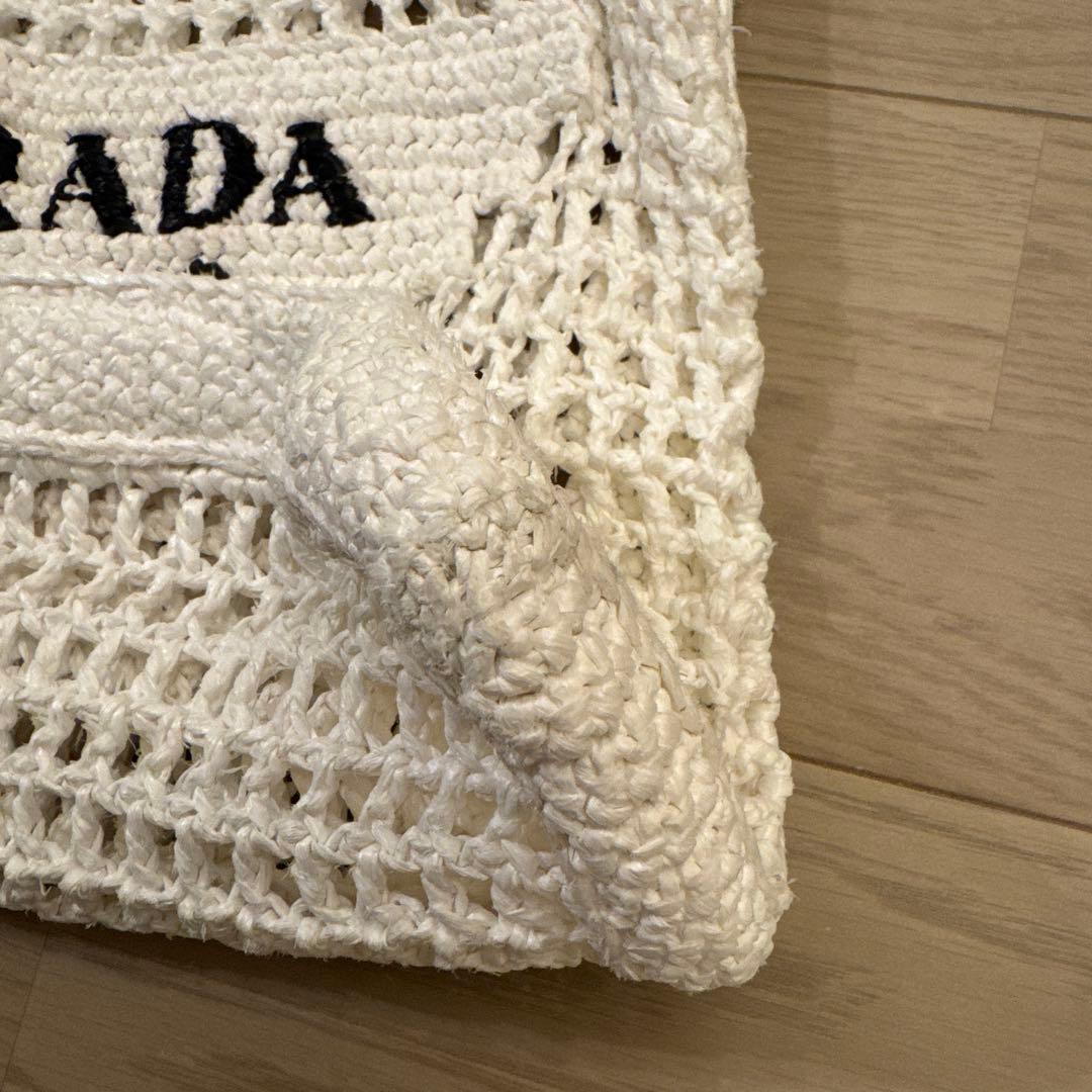 PRADA クロシェ　ラフィアトート