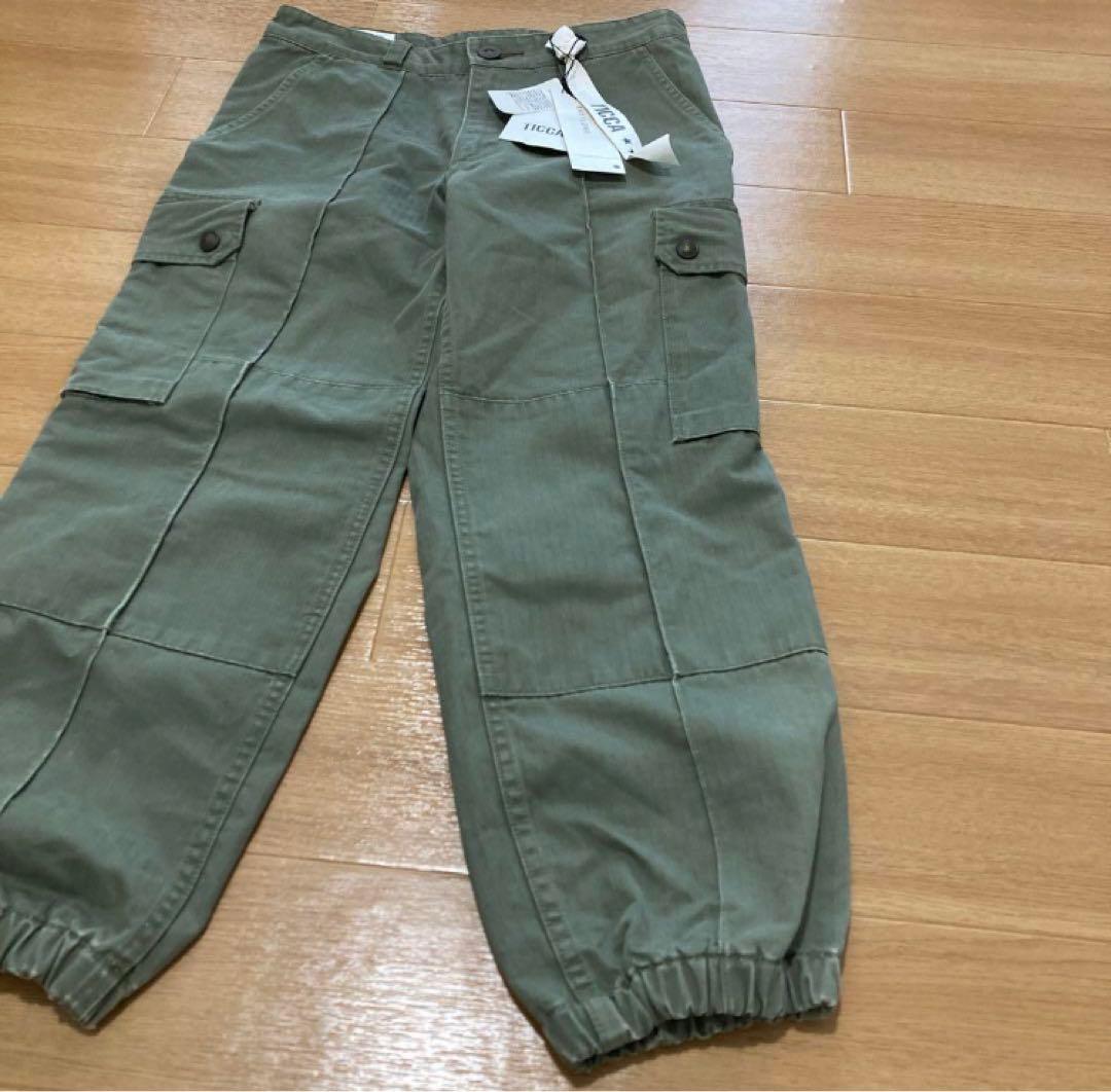 【新品未使用】ティッカ クロップドカーゴパンツ　現行 カーキ 日本製