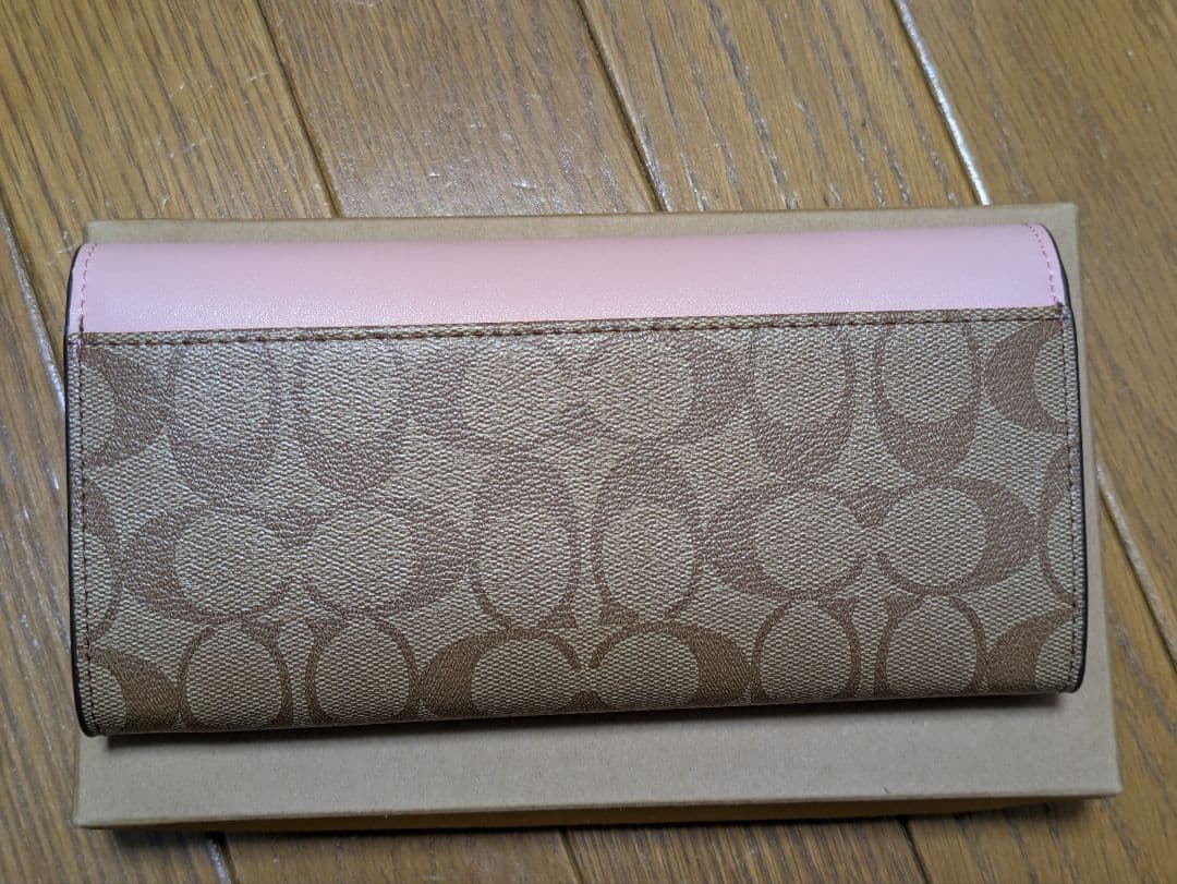 コーチ 長財布 レディース COACH F54022 ピンク/シグネチャー