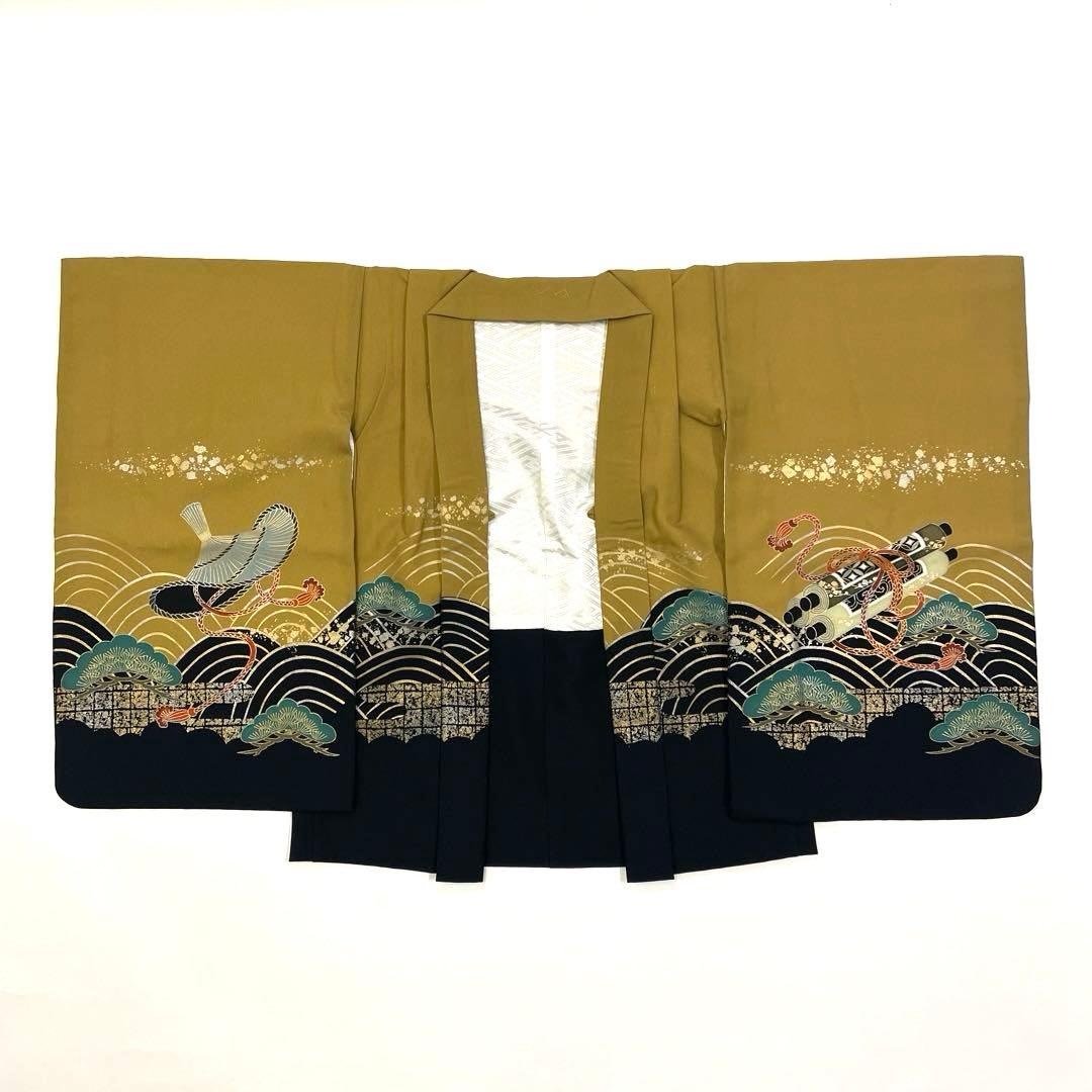 七五三 羽織セット 男の子 羽織 着物 長襦袢 半衿付き 5歳 No.134