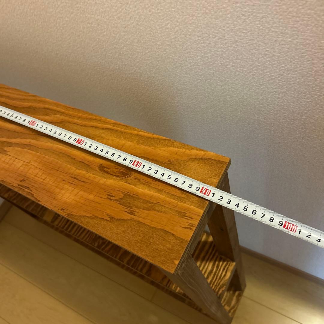 アンティーク風スリムラック　ハンドメイド　棚　飾り棚　木製家具